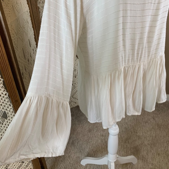 Anthropologie Lilya "Thea" Peplum Knit Long Sleeve top size large v-neck peplum - Picture 5 of 8